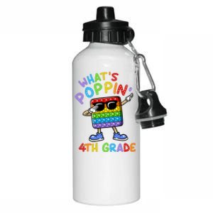 Whats Poppin 4th Grade Back To School Aluminum Water Bottle