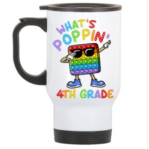 Whats Poppin 4th Grade Back To School Stainless Steel Travel Mug