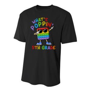 Whats Poppin 5th Grade Back To School Youth Performance Sprint T-Shirt