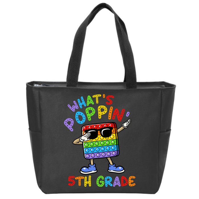 Whats Poppin 5th Grade Back To School Zip Tote Bag