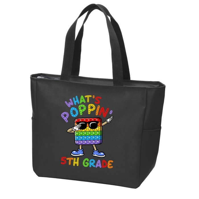 Whats Poppin 5th Grade Back To School Zip Tote Bag