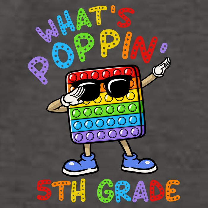Whats Poppin 5th Grade Back To School Vector Backpack