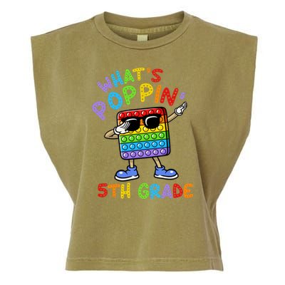 Whats Poppin 5th Grade Back To School Garment-Dyed Women's Muscle Tee