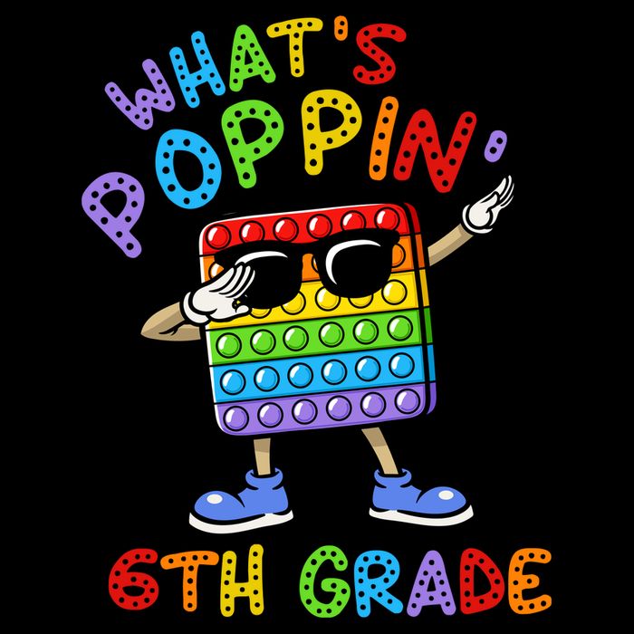 Whats Poppin 6th Grade Back To School Drawstring Bag