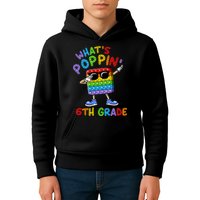 Whats Poppin 6th Grade Back To School Kids Hoodie