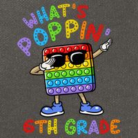Whats Poppin 6th Grade Back To School Cotton Canvas Backpack