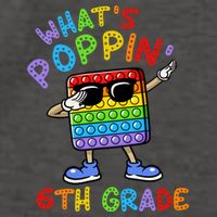 Whats Poppin 6th Grade Back To School Vector Backpack