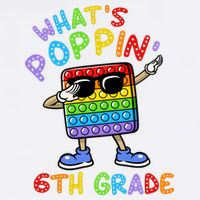 Whats Poppin 6th Grade Back To School Garment-Dyed Sweatshirt