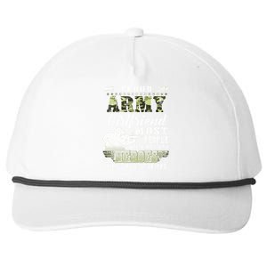 Wo Proud Army Friend Most People Gift Snapback Five-Panel Rope Hat