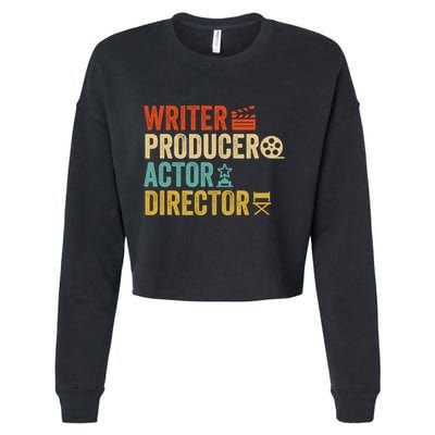 Writer Producer Actor Director Retro Film Filmmaking Cropped Pullover Crew