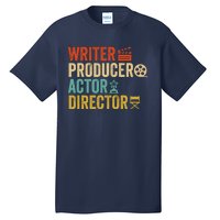 Writer Producer Actor Director Retro Film Filmmaking Tall T-Shirt