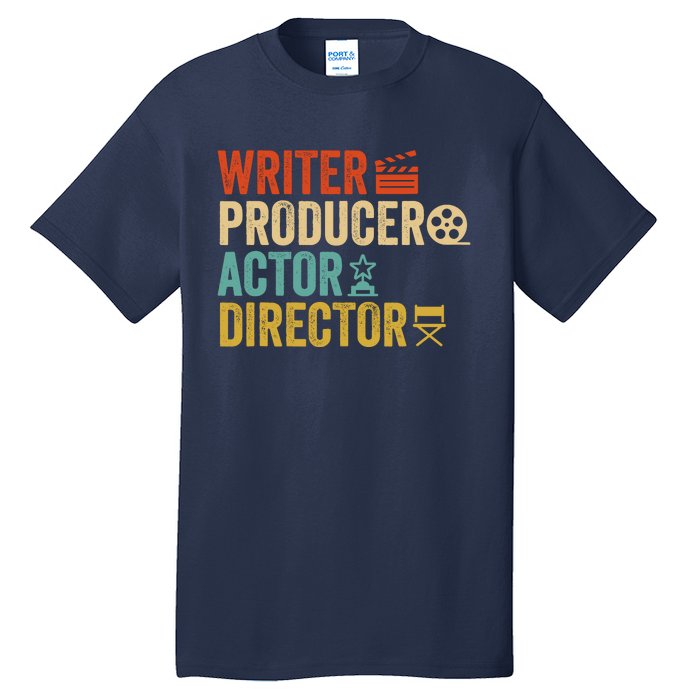 Writer Producer Actor Director Retro Film Filmmaking Tall T-Shirt