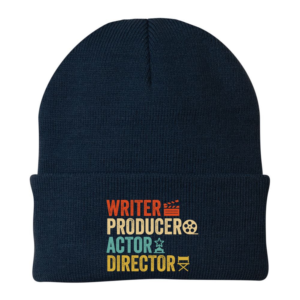Writer Producer Actor Director Retro Film Filmmaking Beanie