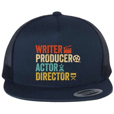 Writer Producer Actor Director Retro Film Filmmaking Flatbill Hat