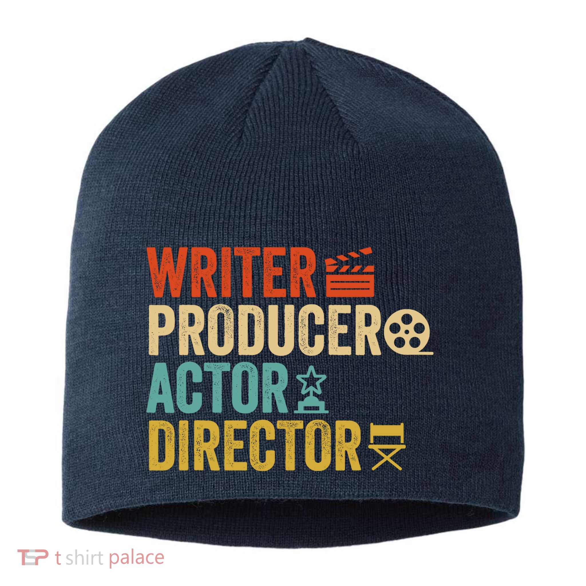 Writer Producer Actor Director Retro Film Filmmaking Sustainable Beanie