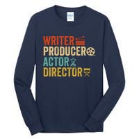 Writer Producer Actor Director Retro Film Filmmaking Tall Long Sleeve T-Shirt