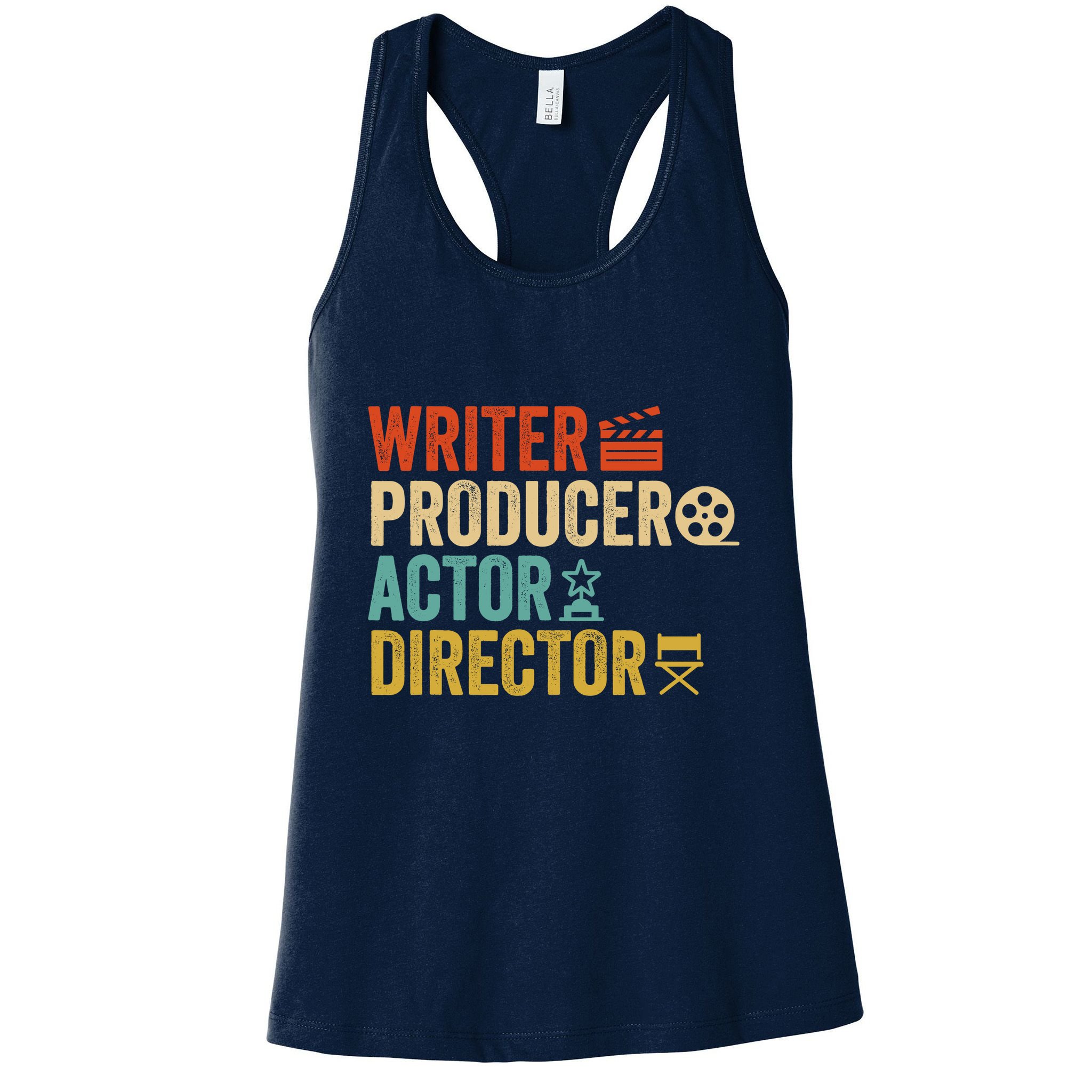 Writer Producer Actor Director Retro Film Filmmaking Womens Tank Top