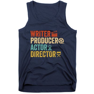 Writer Producer Actor Director Retro Film Filmmaking Tank Top