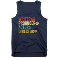 Writer Producer Actor Director Retro Film Filmmaking Tank Top