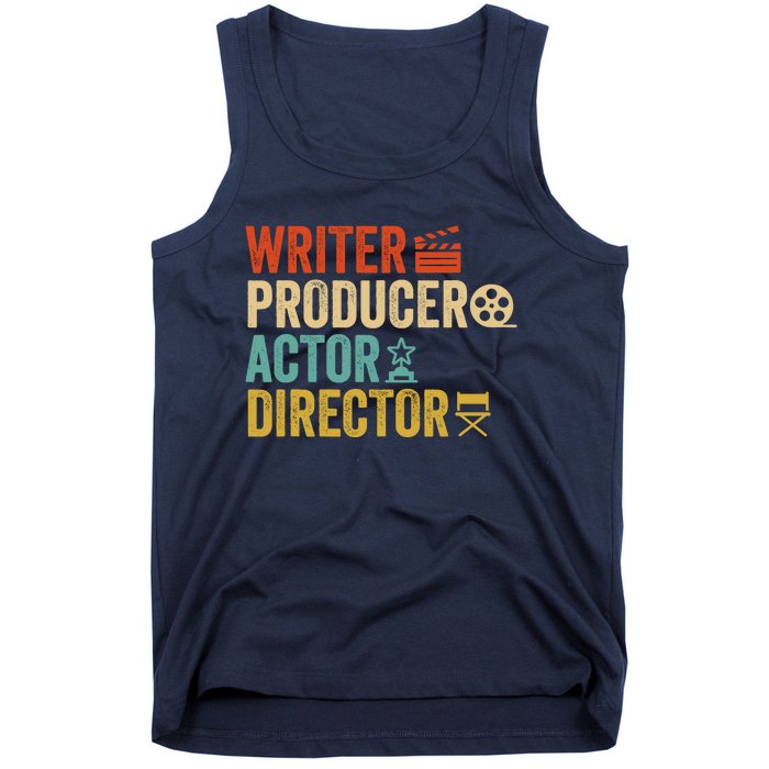 Writer Producer Actor Director Retro Film Filmmaking Tank Top