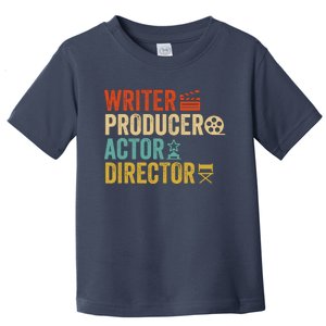 Writer Producer Actor Director Retro Film Filmmaking Toddler T-Shirt