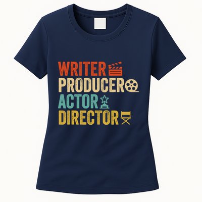 Writer Producer Actor Director Retro Film Filmmaking Womens T-Shirt