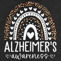 Wear Purple Alzheimer's Awareness Leopard Rainbow 7 Panel Mesh Trucker Snapback Hat