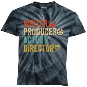 Writer Producer Actor Director Retro Film Filmmaking Kids Tie-Dye T-Shirt