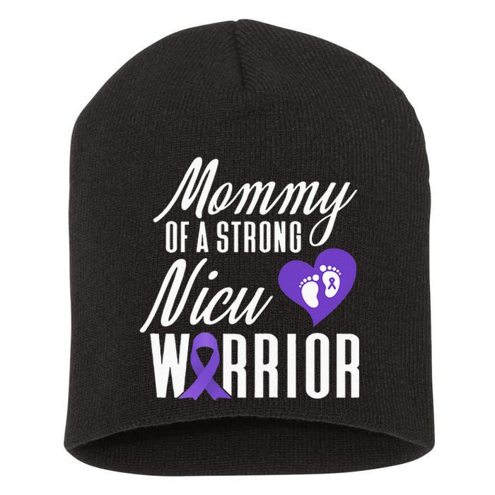 Womens Prematurity Awareness Mommy Nicu Warrior Preemie Dad Short Acrylic Beanie