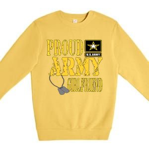 Wo Proud Army Friend Gift Military Gift Premium Crewneck Sweatshirt