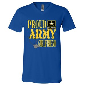 Wo Proud Army Friend Gift Military Gift V-Neck T-Shirt