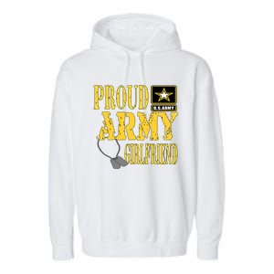 Wo Proud Army Friend Gift Military Gift Garment-Dyed Fleece Hoodie