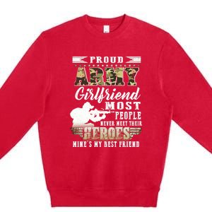 Wo Proud Army Friend Most People Gift Premium Crewneck Sweatshirt