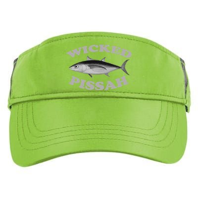 Wicked Pissah Albacore Tuna Fishing Fish Illustration Gear Adult Drive Performance Visor