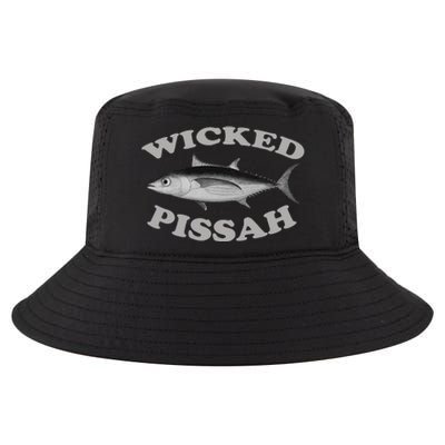 Wicked Pissah Albacore Tuna Fishing Fish Illustration Gear Cool Comfort Performance Bucket Hat