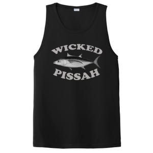 Wicked Pissah Albacore Tuna Fishing Fish Illustration Gear PosiCharge Competitor Tank