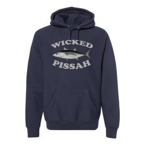 Wicked Pissah Albacore Tuna Fishing Fish Illustration Gear Premium Hoodie