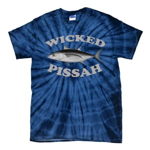 Wicked Pissah Albacore Tuna Fishing Fish Illustration Gear Tie-Dye T-Shirt