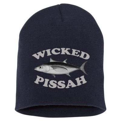 Wicked Pissah Albacore Tuna Fishing Fish Illustration Gear Short Acrylic Beanie