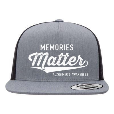 Wear Purple AlzheimerS Awareness Gifts Memories Matter Gift Flat Bill Trucker Hat