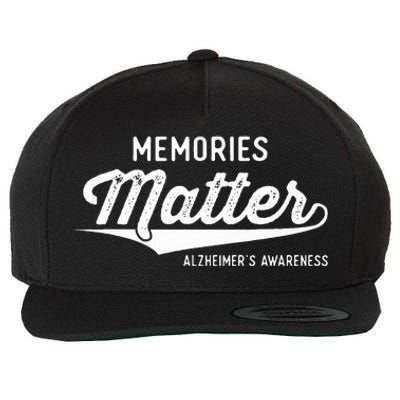 Wear Purple AlzheimerS Awareness Gifts Memories Matter Gift Wool Snapback Cap