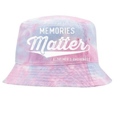 Wear Purple AlzheimerS Awareness Gifts Memories Matter Gift Tie-Dyed Bucket Hat