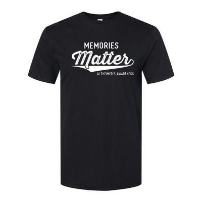 Wear Purple AlzheimerS Awareness Gifts Memories Matter Gift Softstyle CVC T-Shirt