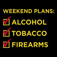 Weekend Plans Alcohol Tobacco Firearms Cooling Performance Crew T-Shirt