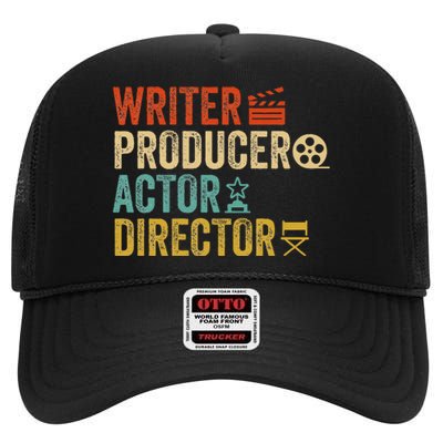 Writer Producer Actor Director Retro Film Filmmaking High Crown Mesh Back Trucker Hat