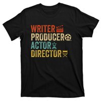 Writer Producer Actor Director Retro Film Filmmaking T-Shirt