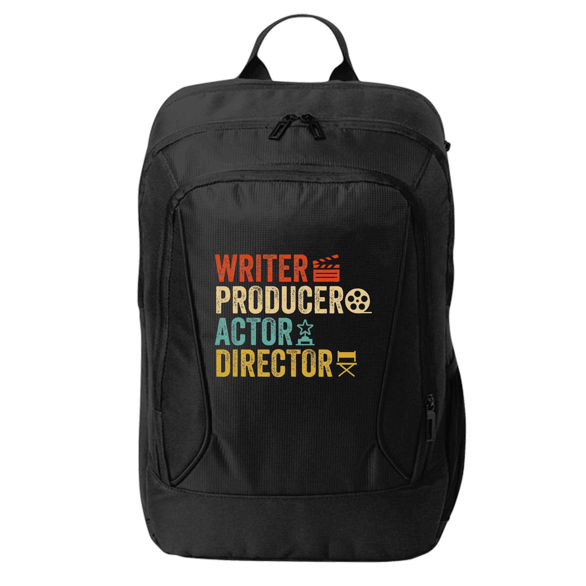 Writer Producer Actor Director Retro Film Filmmaking City Backpack