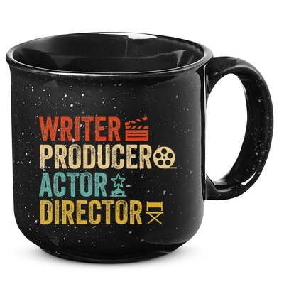 Writer Producer Actor Director Retro Film Filmmaking 15oz Campfire Ceramic Mug