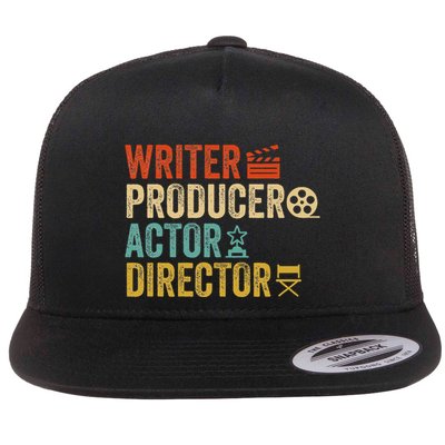 Writer Producer Actor Director Retro Film Filmmaking Flatbill Hat