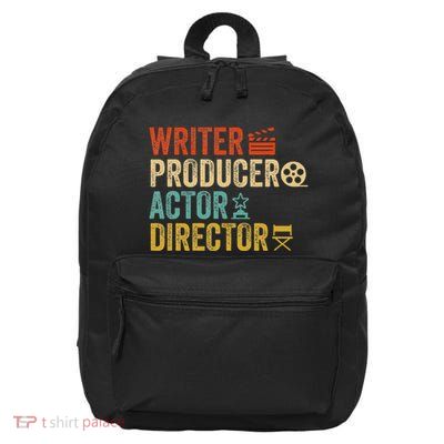Writer Producer Actor Director Retro Film Filmmaking 16 in Basic Backpack